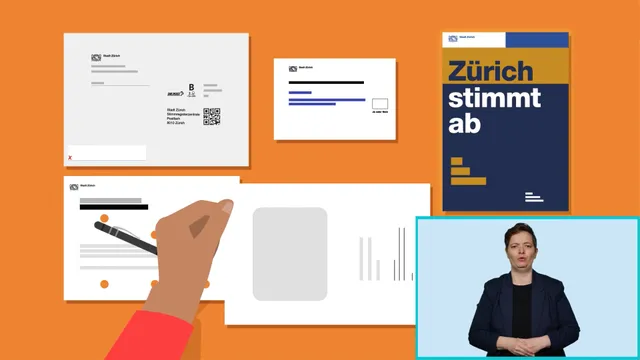 Illustration aus dem Erklärvideo Abstimmungen für die Stadt Zürich