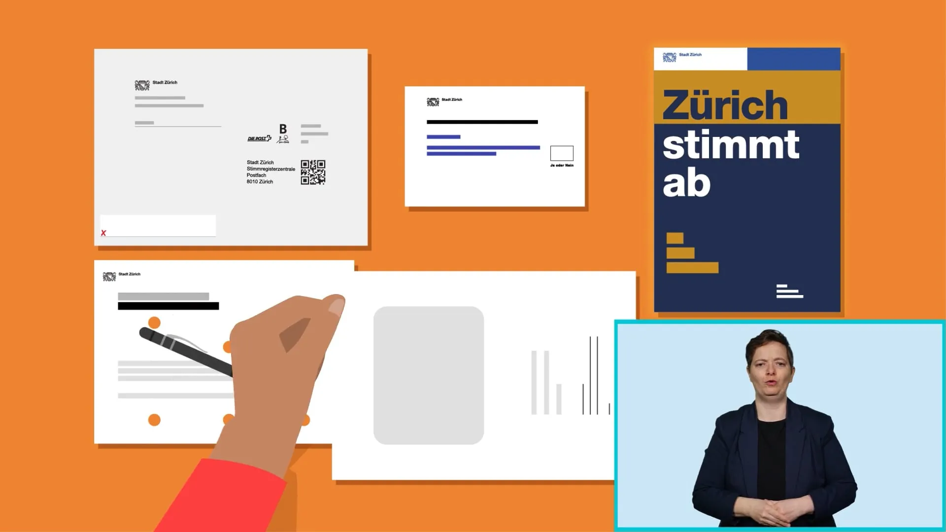 Illustration from the explanatory video on referendums for the City of Zurich